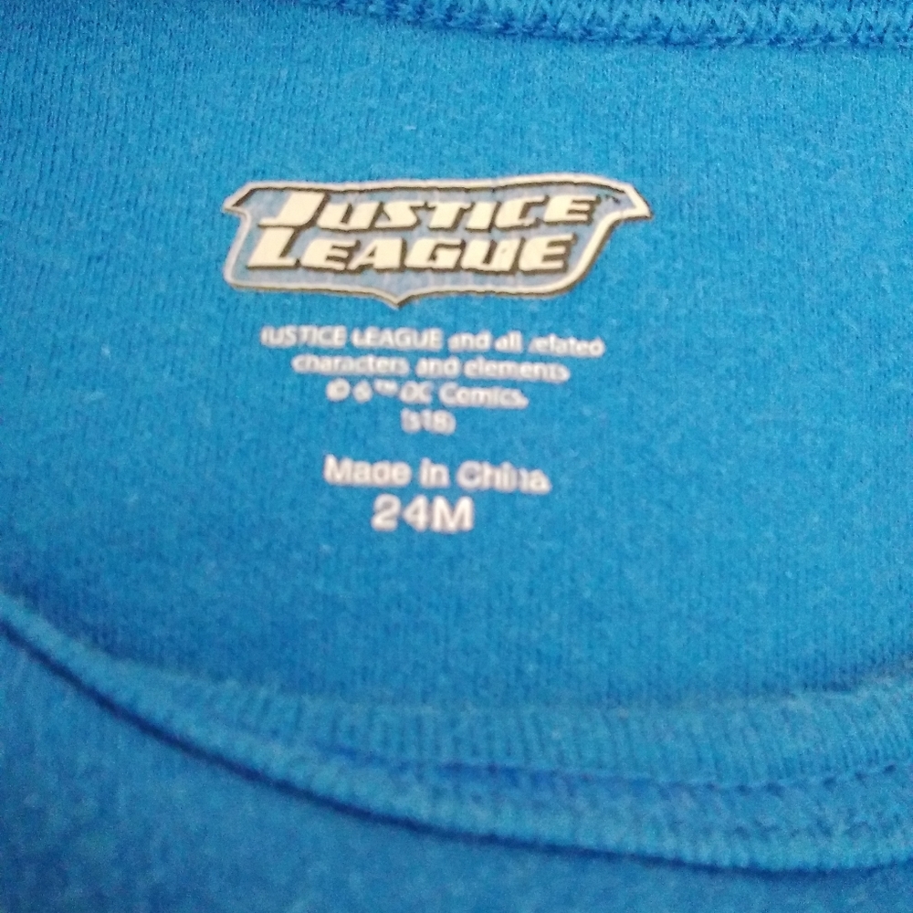Justice League Blue Superman Onesis 24m - Picture 3 of 5
